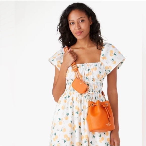 NEW NWT | KATE SPADE ♠️ | Rosie Bucket Bag | Bright Orange 🍊 - Picture 6 of 6